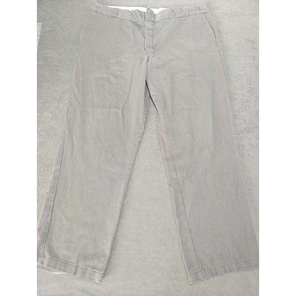 Dickies Mens 40 Waist Gray Work Pants Straight Leg Chino